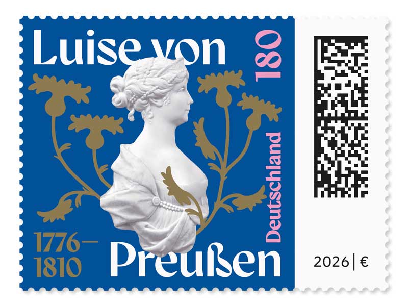 Reliefbildnis Luise von Preu�en in Wei�porzellan mit Goldkornblumen