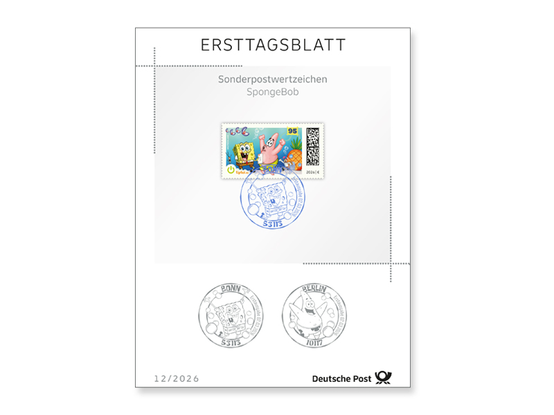 Ersttagsblatt 12/26 SpongeBob