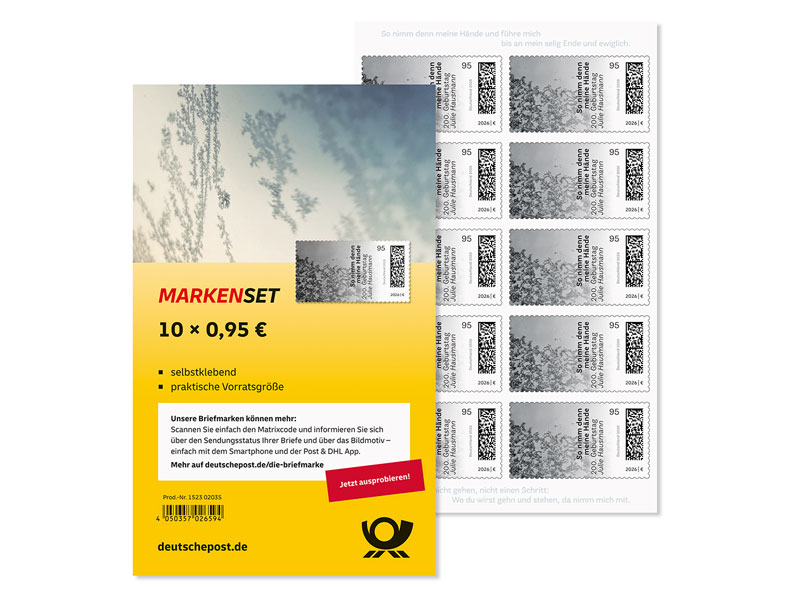 Darstellung einer floralen Struktur mit Liedtext von Julie Hausmann