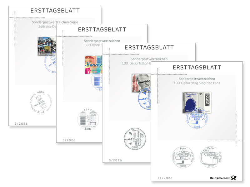 Ersttagsbl�tter 1. Quartal 2026