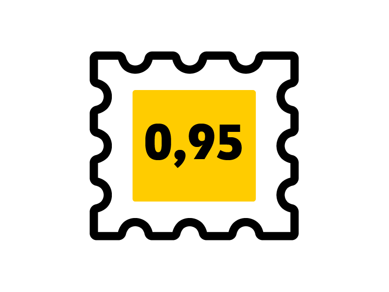 Icon Briefmarke zu 0,95 EUR