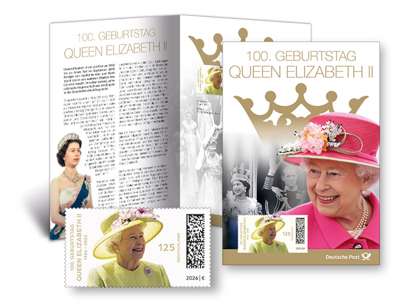 Erinnerungsblatt 100. Geburtstag Queen Elizabeth II