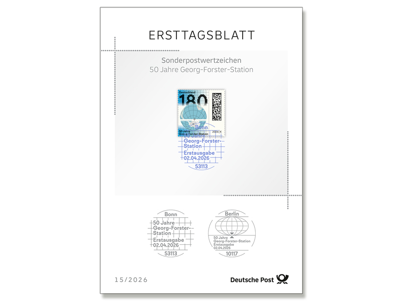 Ersttagsblatt 15/26 50 Jahre Georg-Forster-Station
