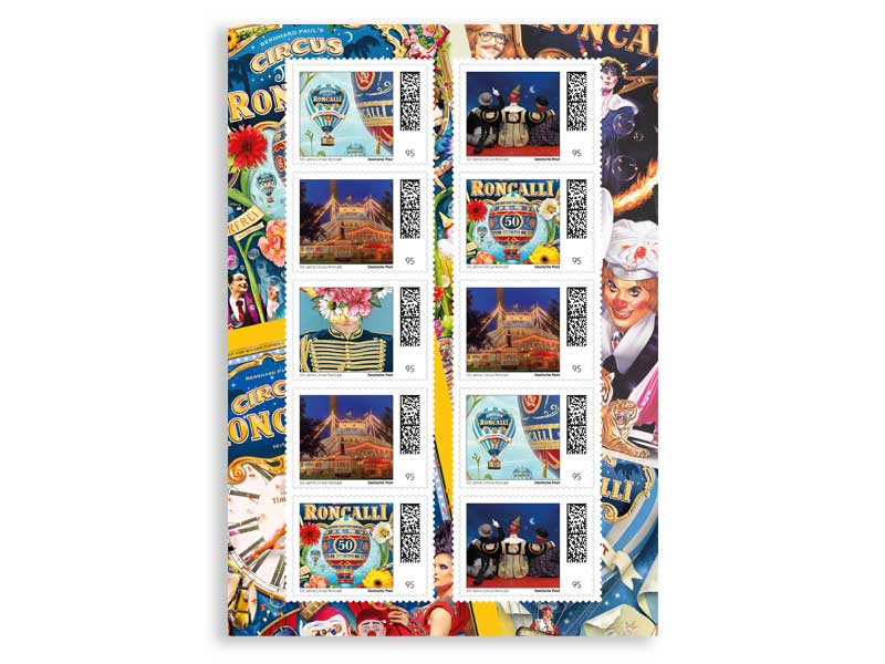 10er-Bogen der Sonderedition 50 Jahre Circus-Theater Roncalli