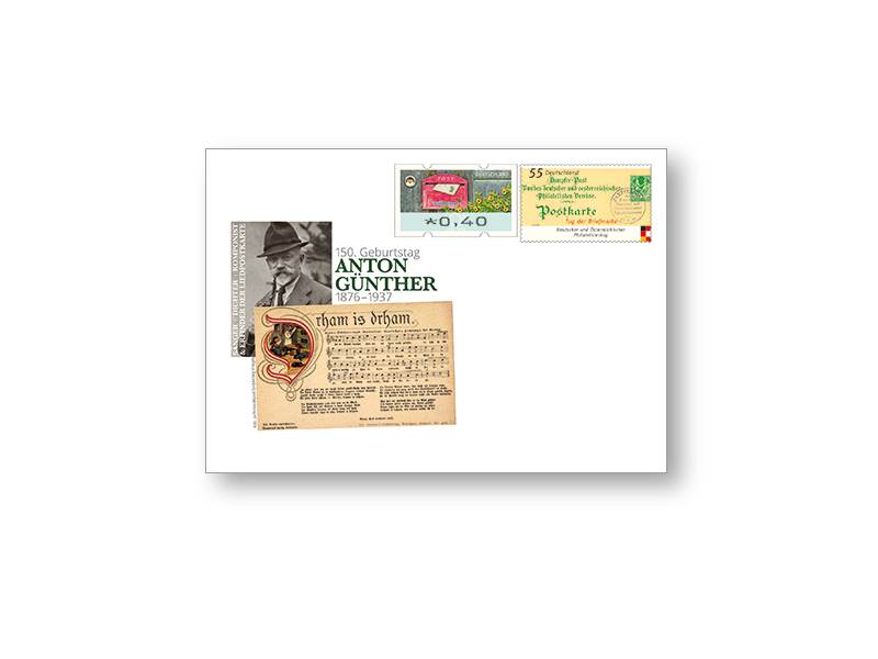 Gedenkbriefumschlag 150. Geburtstag Anton G�nther (1876-1937)