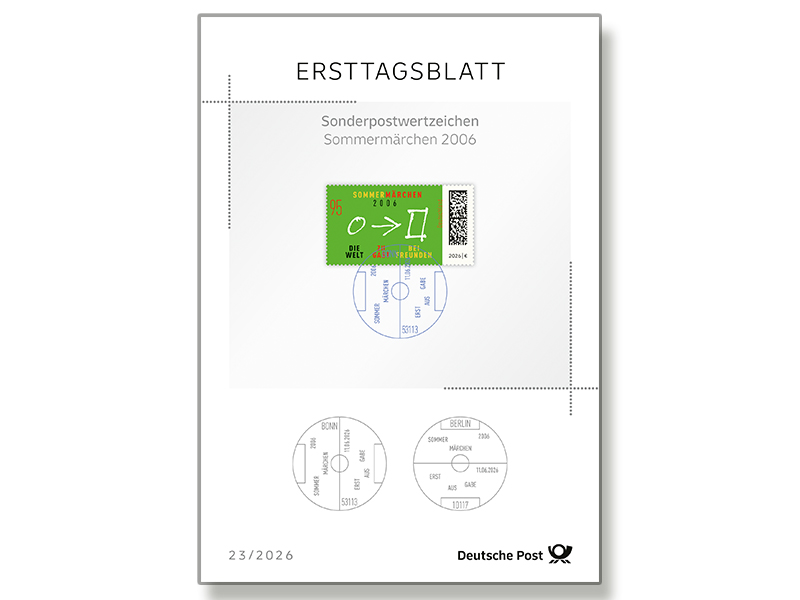 Ersttagsblatt 23/26 Sommerm�rchen 2006