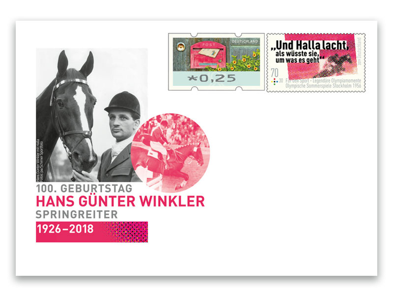 Gedenkbriefumschlag 100. Geburtstag Hans G�nter Winkler