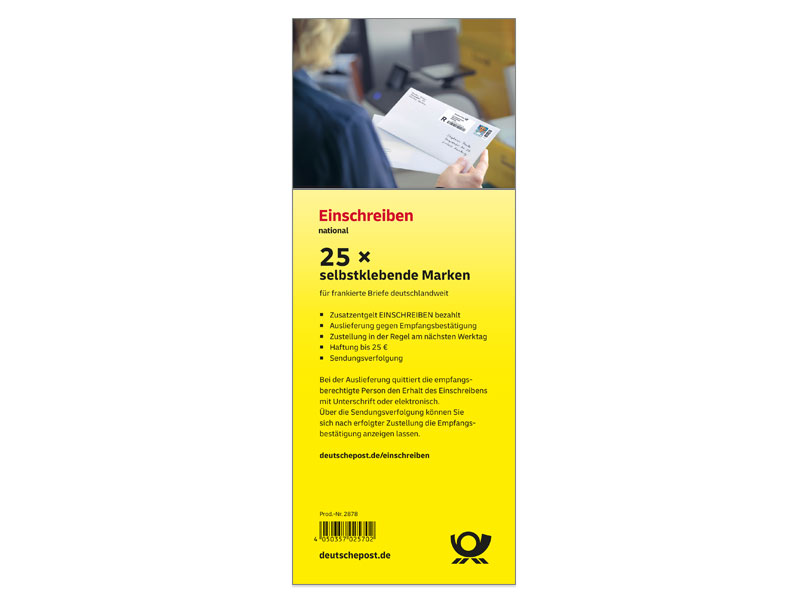 Einschreiben, 25er-Marken-Set