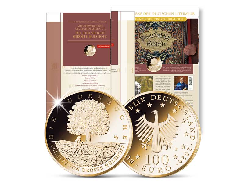 Gold-Numisblatt 2026 Meisterwerke der deutschen Literatur - Die Judenbuche