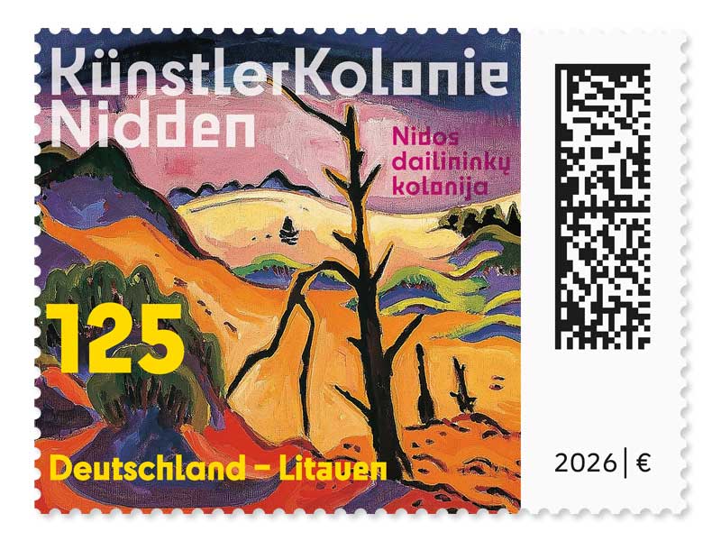 Gem�lde von Karl Schmidt-Rottluff: D�nental mit totem Baum, Nidden, Kurische Nehrung