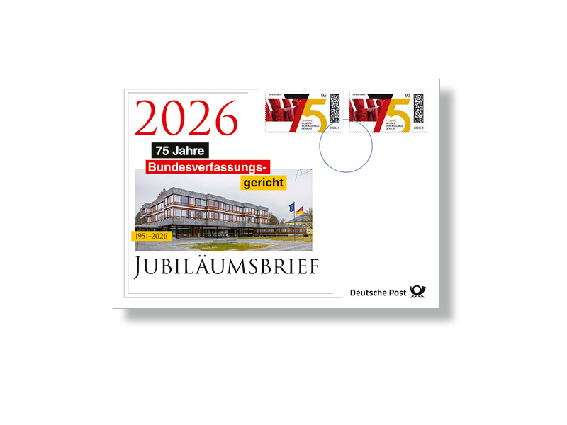 Jubil�umsbrief 75 Jahre Bundesverfassungsgericht