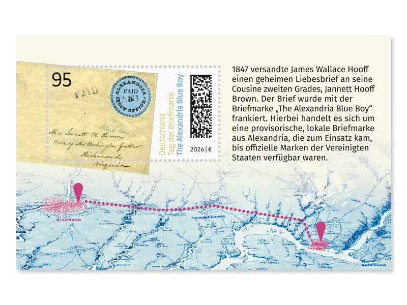 Abbildung des Briefs mit erl�uterndem Text und historischer Karte