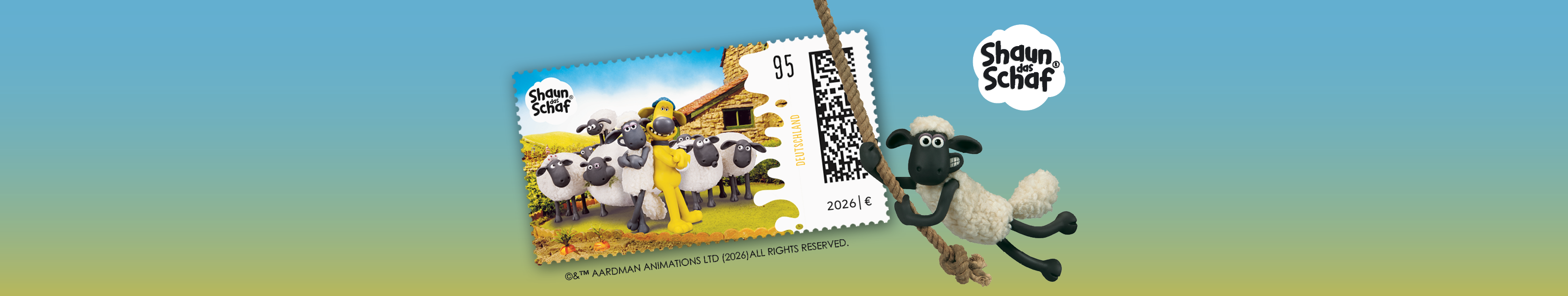 Darstellung Shaun das Schaft mit Bitzer und seiner Herde