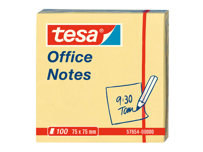 Bild Tesa Office Notes, Haftnotizzettel gelb