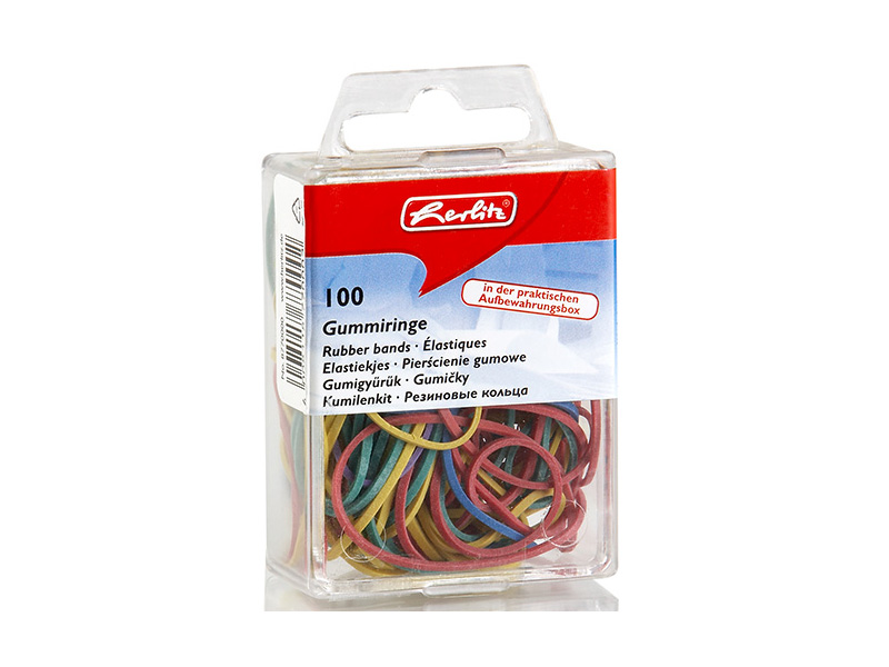 Bild Gummiringe farbig sortiert 100er-Box