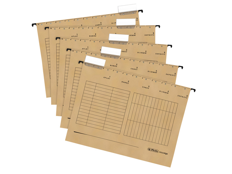 Bild "Herlitz Hngemappe DIN A4" natron, 5er-Set