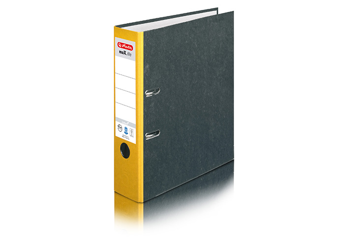Herlitz Ordner maX. file nature, gelb, 8 cm