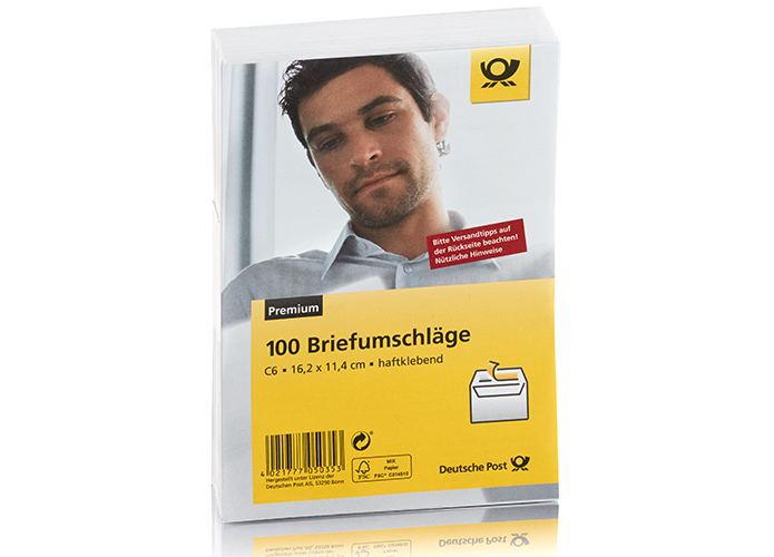 Deutsche Post Briefumschlge, Format: DIN C6, ohne Fenster, 100 Stck