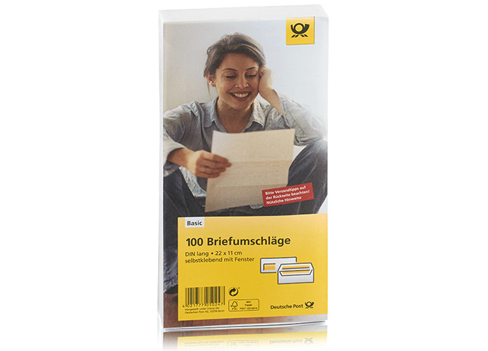 Deutsche Post Briefumschlge, Format: DIN lang, mit Fenster, 100 Stck