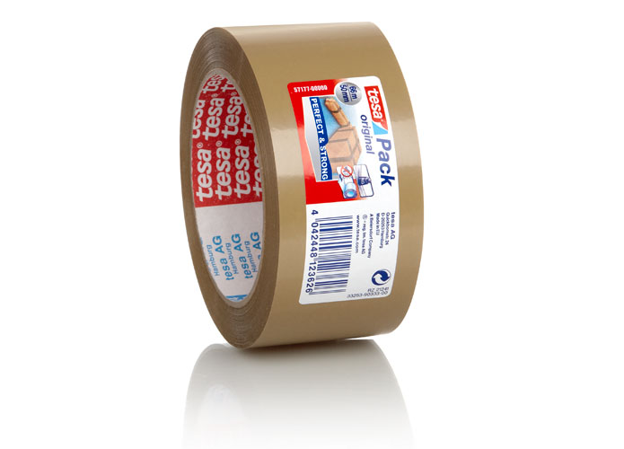 tesa Packband tesapack® Perfect und Strong, 50 mm x 66 m (B x L), braun