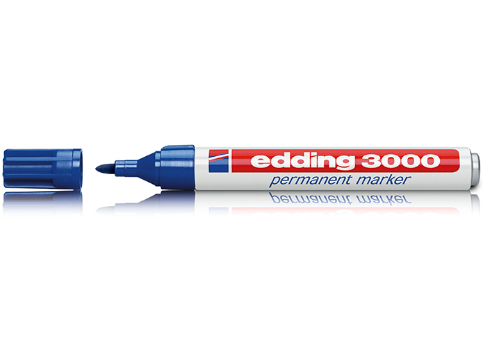 edding Permanentmarker 3000, Schriftfarbe: blau