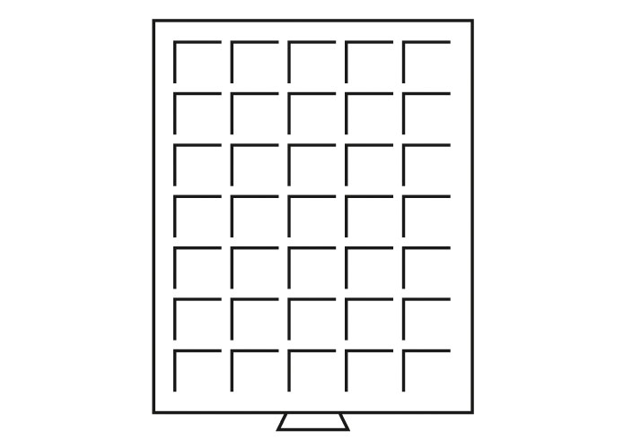 Mnzenbox, transparent mit 1 Schub-Tableau, MB35