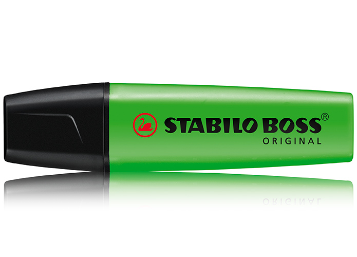 Stabilo Textmarker Boss Original, Schriftfarbe: grün