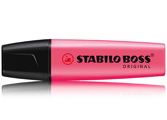 Stabilo Textmarker Boss Original, Schriftfarbe: pink