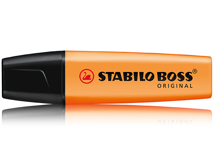 Stabilo Textmarker Boss Original, Schriftfarbe: orange