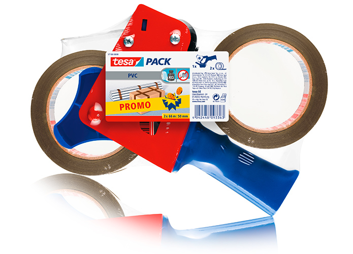 tesa 2 x Packband tesapack® braun  1 x tesapack® Handabroller, gratis