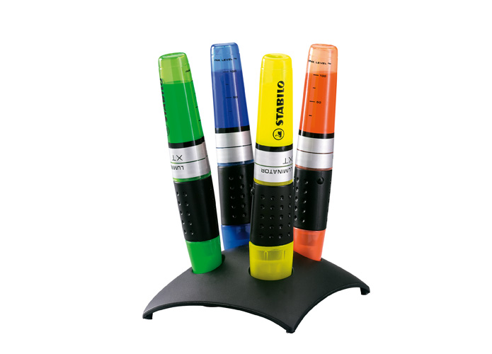 Stabilo Textmarker Luminator, Tischset mit 4 Textmarkern