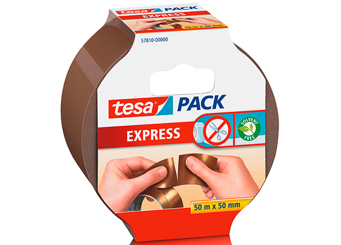 tesa Klebeband tesapack Express, braun, 50 mm x 50 m (B x L)