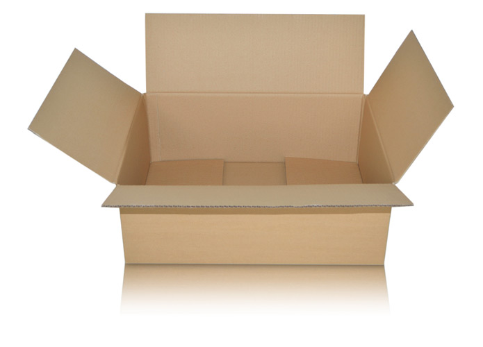 Versandkarton C Welle, 20,0 x 60,0 x 40,0 cm  (H x B x T), braun