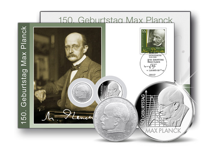 Numisbrief: "150. Geburtstag Max Planck"