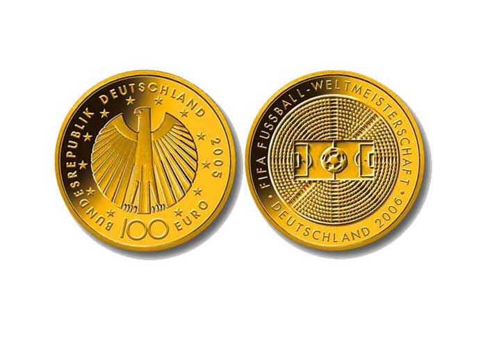100-Euro-Gold-Numisblatt 2006 "FIFA-Fuball WM"