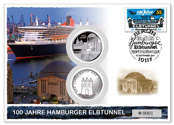 Numisbrief: "100 Jahre Hamburger Elbtunnel"