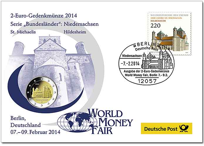 Gedenkbrief World-Money-Fair: "Niedersachsen" 2014