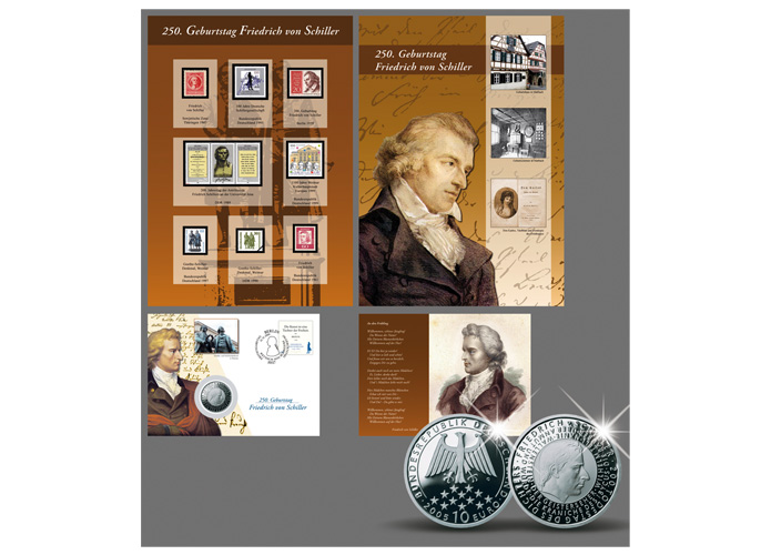 Numisbrief: "250. Geburtstag Friedrich von Schiller"