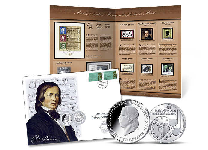 Numisbrief: "200. Geburtstag Robert Schumann"