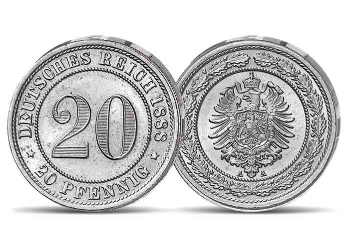 20 Pfennigmnze aus dem Jahr 1888