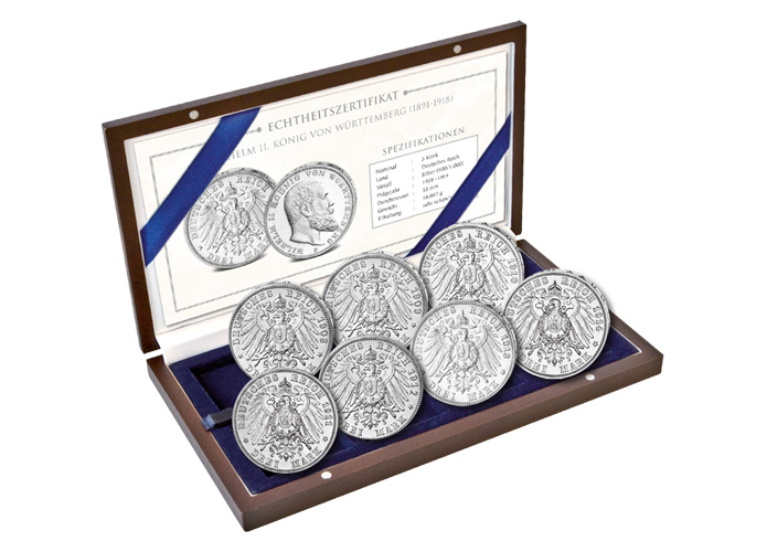 3-Mark-Silbersatz Wilhelm II. - Knigreich Wrttemberg
