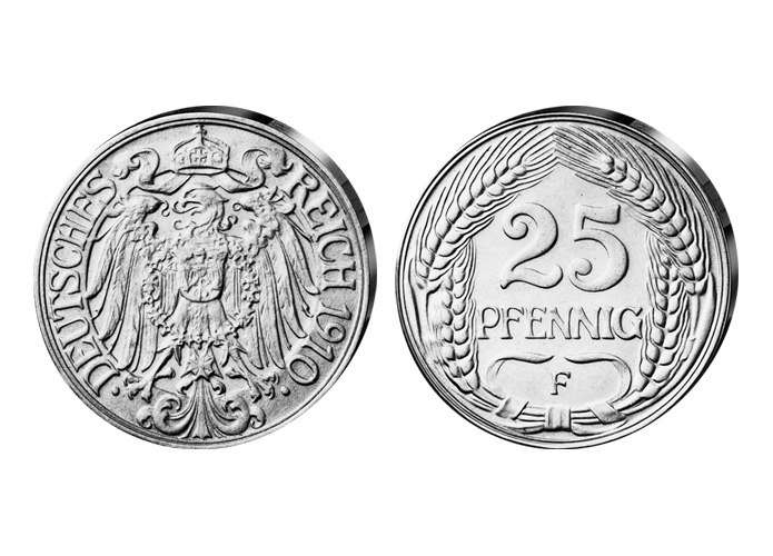 25 Pfennig Kaiserreich 1909-1912