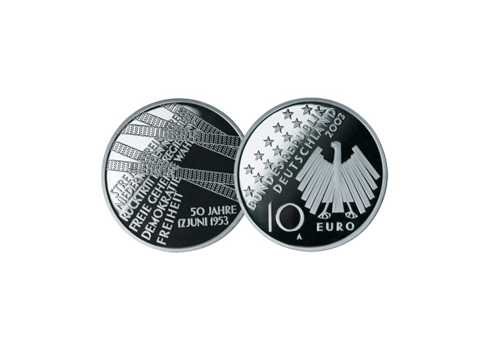 10-Euro-Mnze: 17. Juni 1953 ;2003 (Spiegelglanz)