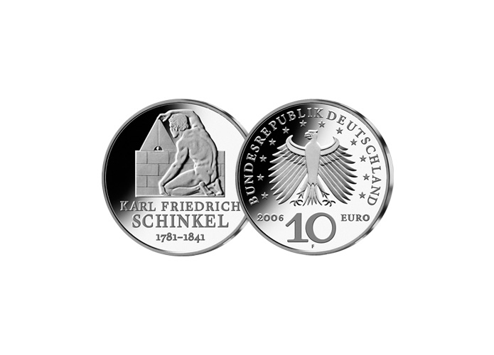 10-Euro-Mnze: Karl Friedrich Schinkel; 2006 (Spiegelglanz)