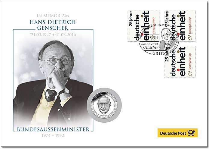 Medaillenbrief "Hans-Dietrich Genscher"