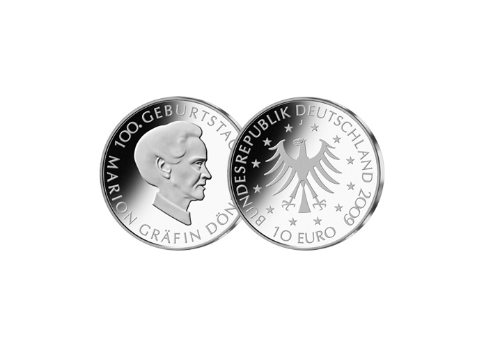 10 Euro 100. Geburtstag Grfin Dnhoff, 2009 (Stempelglanz)