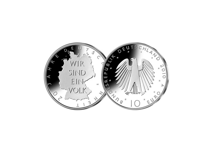 10 Euro 20 Jahre Deutsche Einheit, 2010 (Stempelglanz)
