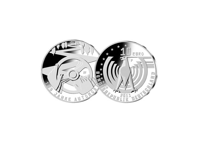 10 Euro 125 Jahre Automobil; 2011 (Stempelglanz)
