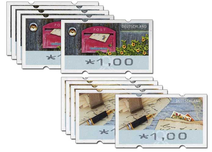 Automatenmarken-10er-Set  1,00 EUR, Motivgemischt, 2017