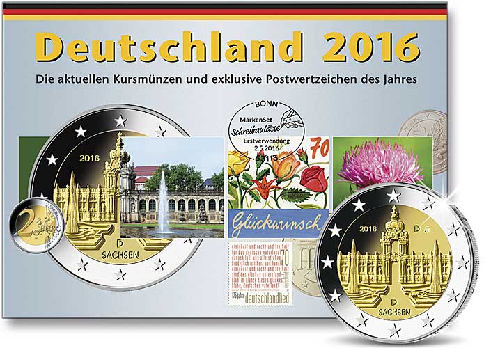 Kursmnzen der Prgesttte Stuttgart (F) 2016